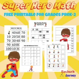 FREE Super Hero Math Pack