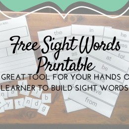 FREE Sight Words Printable