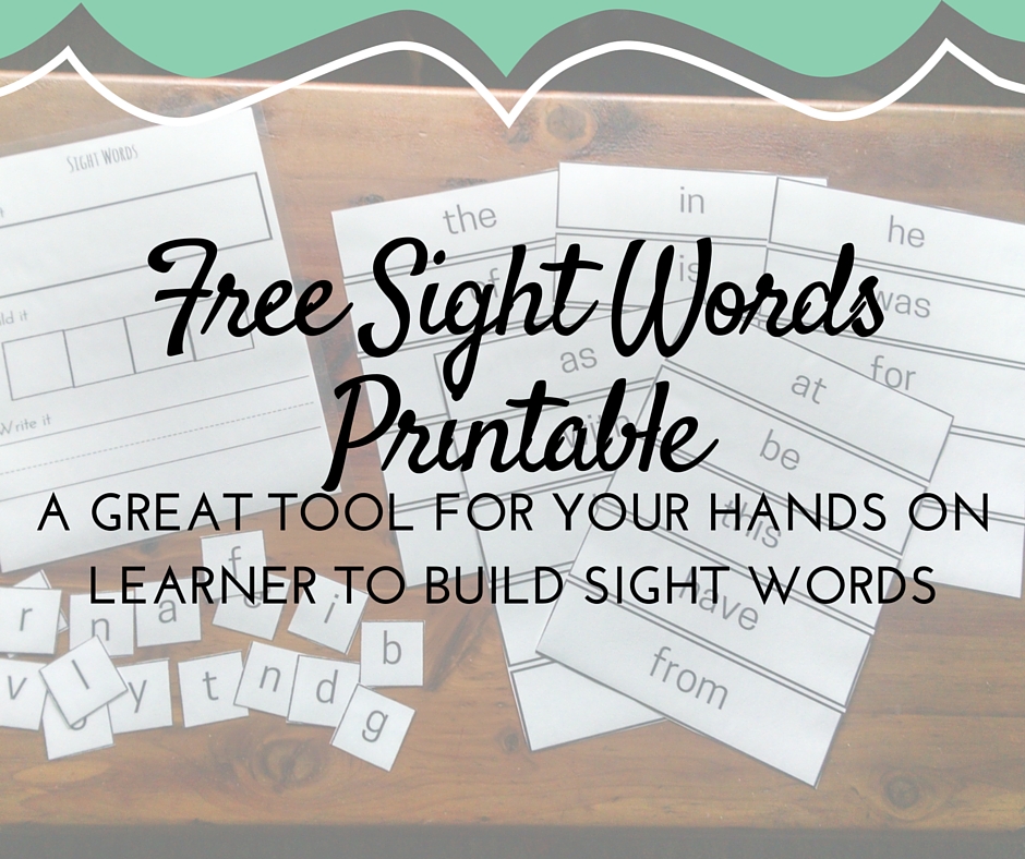 FREE Sight Words Printable