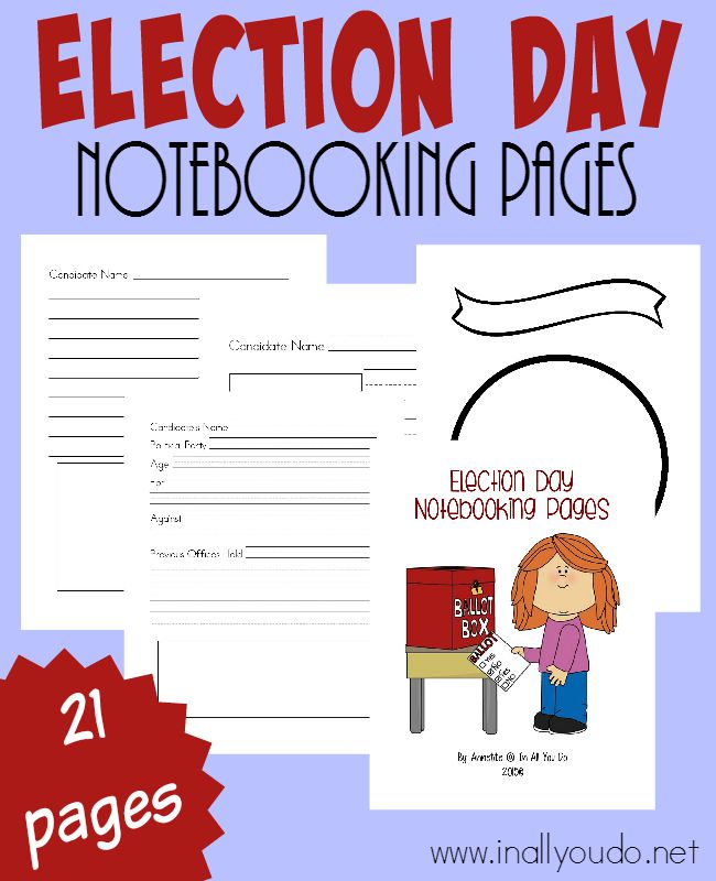 FREE Election Notebooking pages