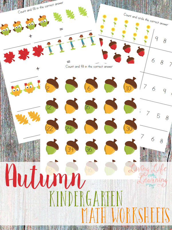 FREE Autumn Math Worksheets