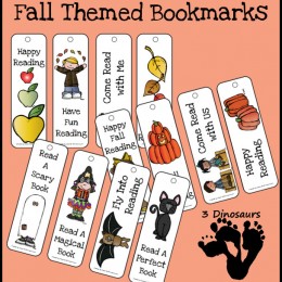 FREE Fall Themed Bookmarks