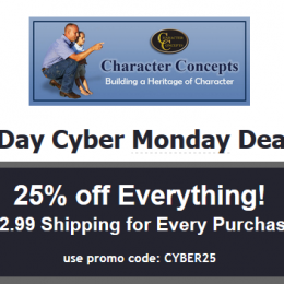 25% Off Everything at Character Concepts - Today Only!