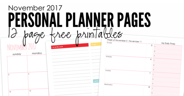 FREE November Planning Pages