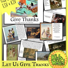 Free Let Us Give Thanks Scripture Memory Booklets