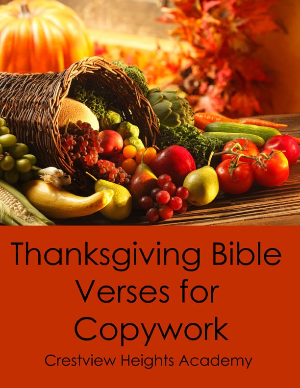 Free Thanksgiving Bible Copywork