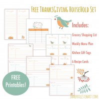 FREE Thanksgiving Household Printables Set: Grocery Shopping List, + More!