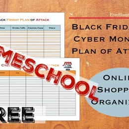 FREE HOMESCHOOL Black Friday and Cyber Monday Planning Printables Set!