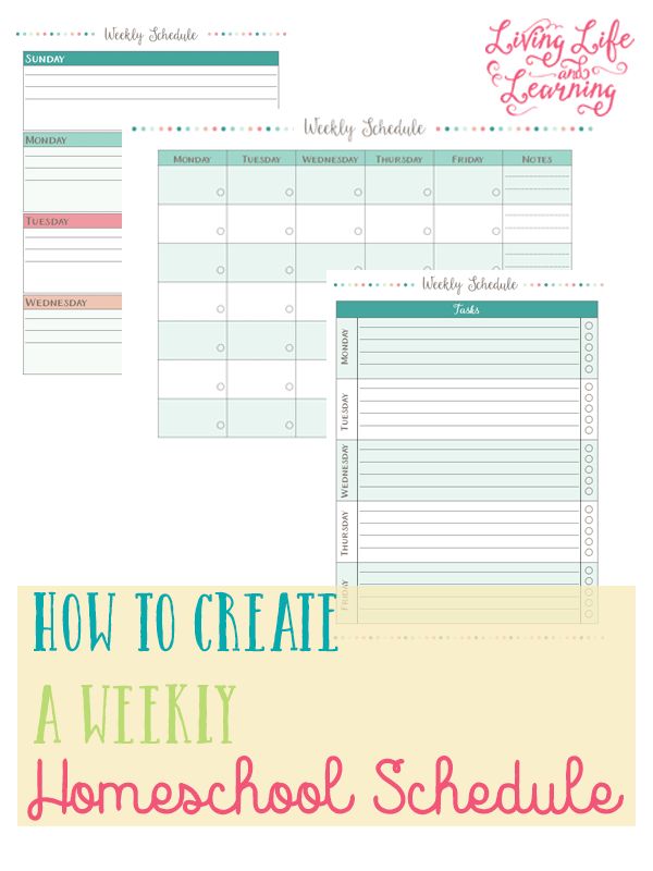 Free Weekly Homeschool Schedule Printable