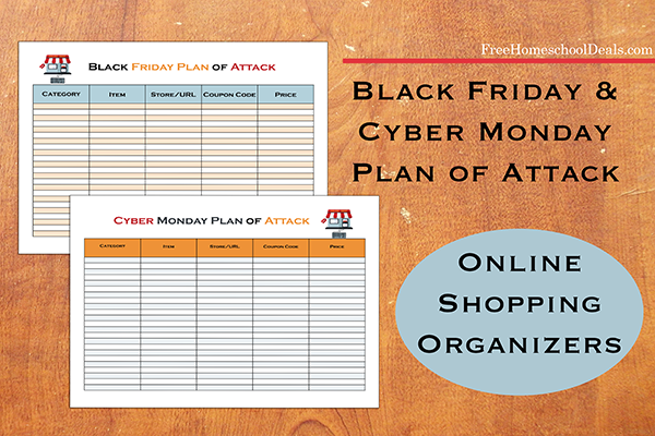 FREE Black Friday and Cyber Monday Planning Printables Set!