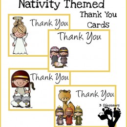 FREE Nativity Themed Thank You Cards