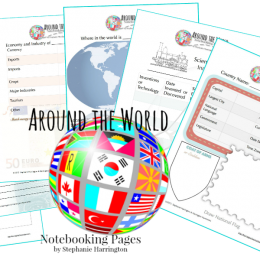 FREE Around the World Notebook Pages