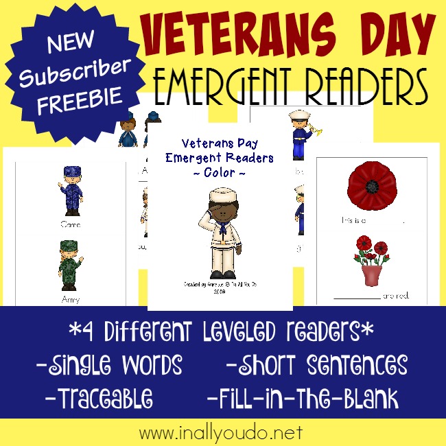 FREE Veterans Day Readers