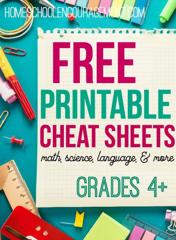 FREE Printables Cheat Sheets