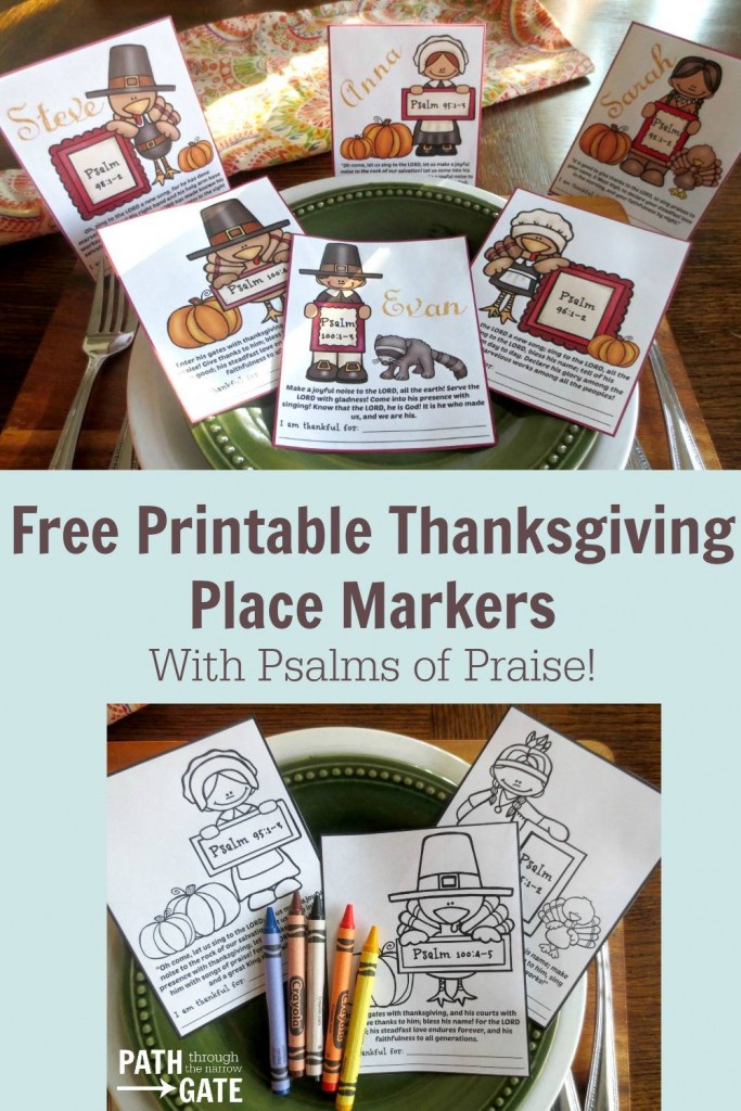 FREE Thanksgiving Placeholders