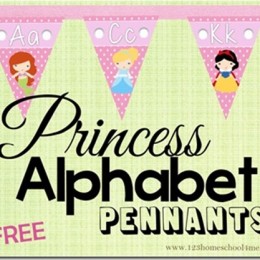 FREE PRINCESS ALPHABET PENNANTS (Instant Download)