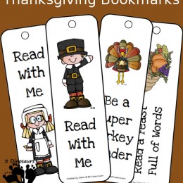 FREE Thanksgiving Bookmarks