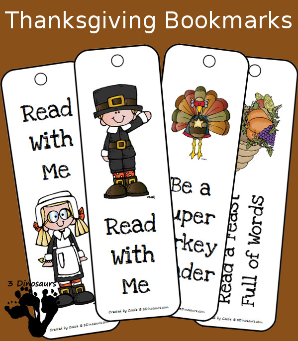 FREE Thanksgiving Bookmarks