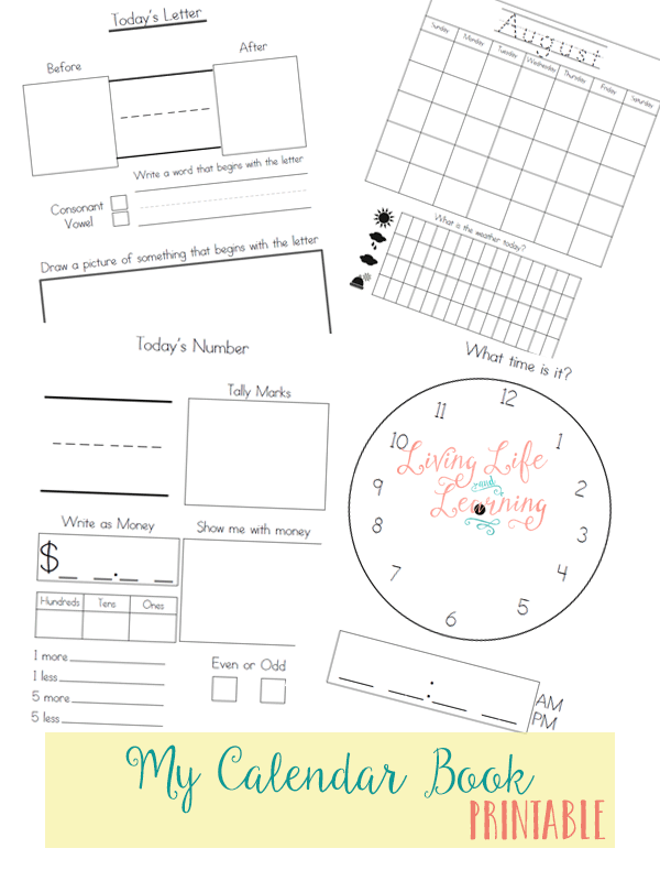 FREE My Calendar Book Printables Pack