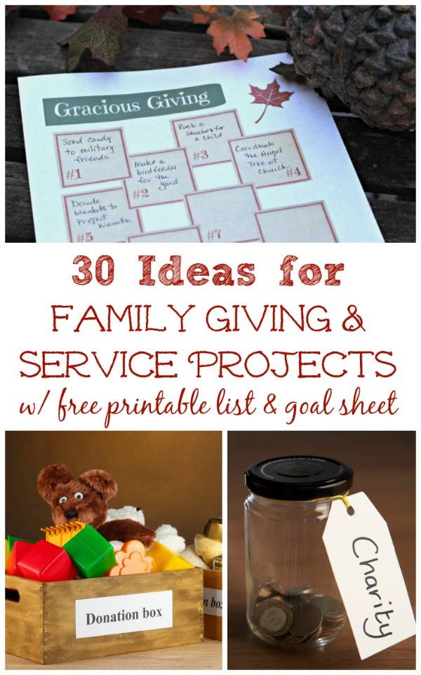 FREE Family Giving Printable