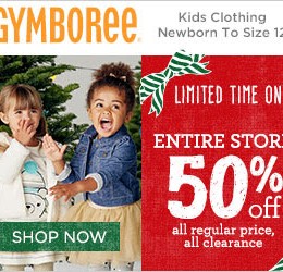 50% Off Everything at Gymboree - LAST DAY!