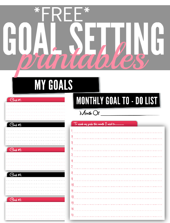 Free Goal Setting Printables