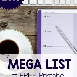 The MEGA List of FREE printable calendars and planners for 2016!