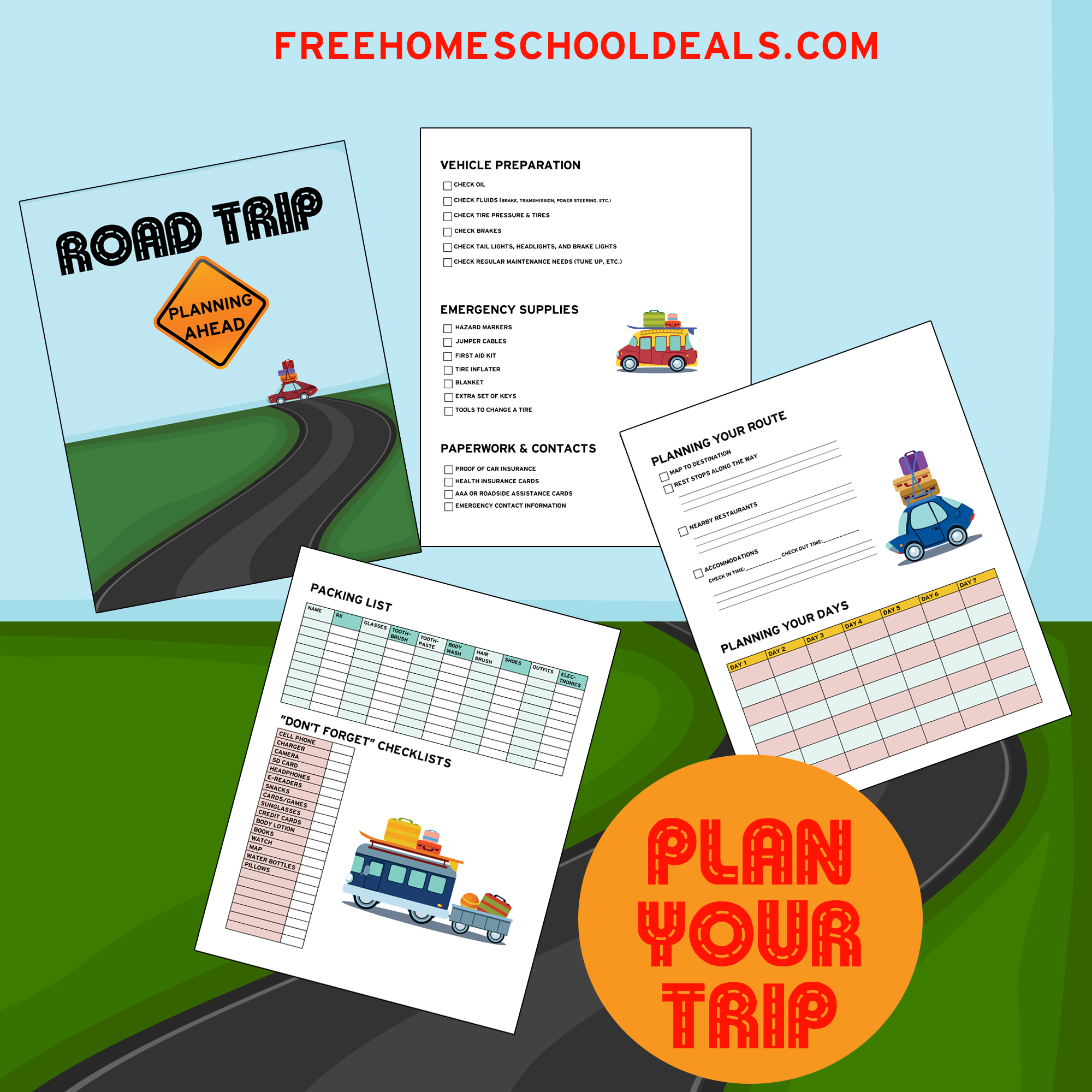 Free Road Trip Planning Printables