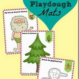 FREE Christmas Play Dough Mats