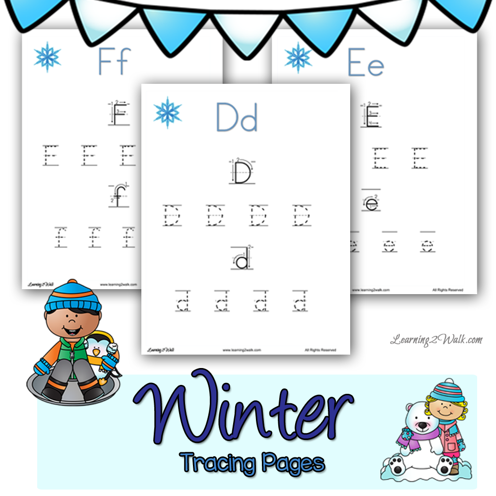 FREE Winter Tracing Pages