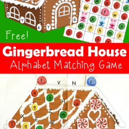 FREE Gingerbread House Alphabet Matching Game