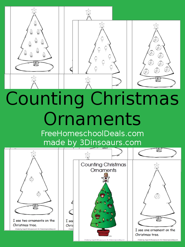 FREE Counting Ornaments Printables