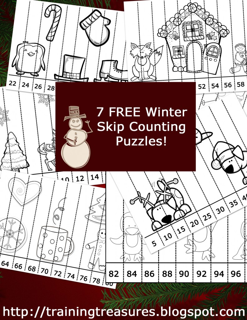 FREE Winter Skip Counting pages