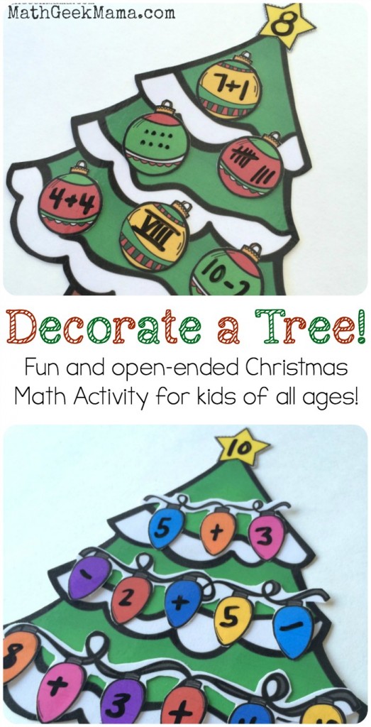 FREE Decorate a TREE Math