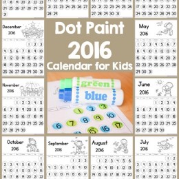 FREE Dot Paint Calendar