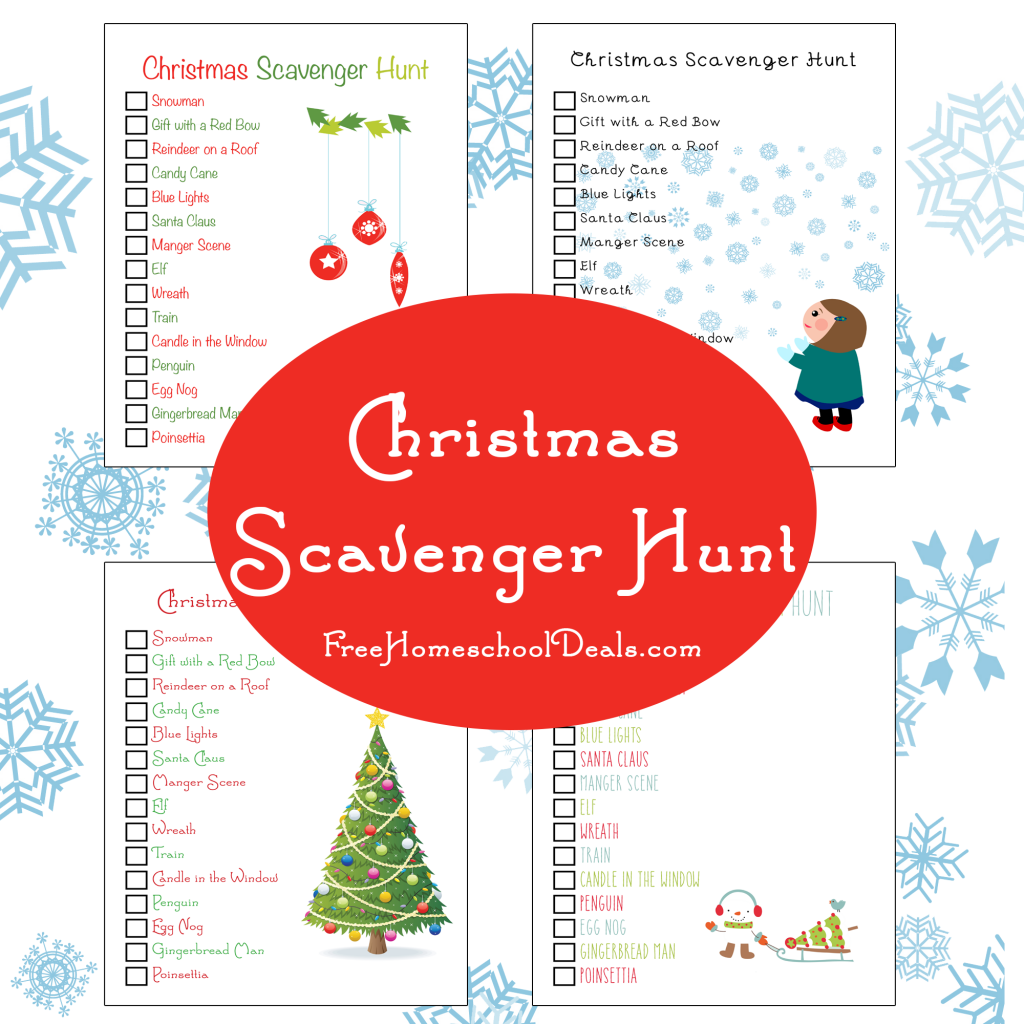 Free Christmas Scavenger Hunt Printables