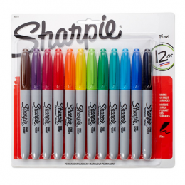 Sharpie 12 Pack Fine Point Permanent Markers Only $6!