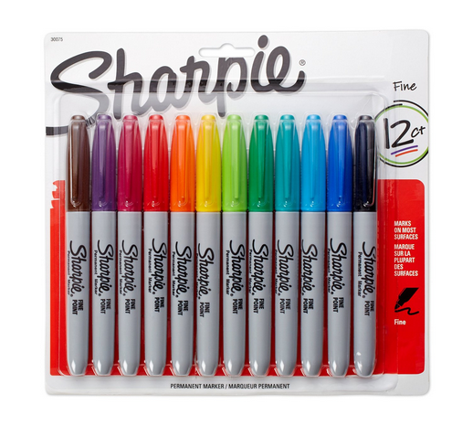 Sharpie 12 Pack Fine Point Permanent Markers Only $6! 