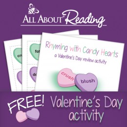 Free Rhyming with Candy Hearts Printables