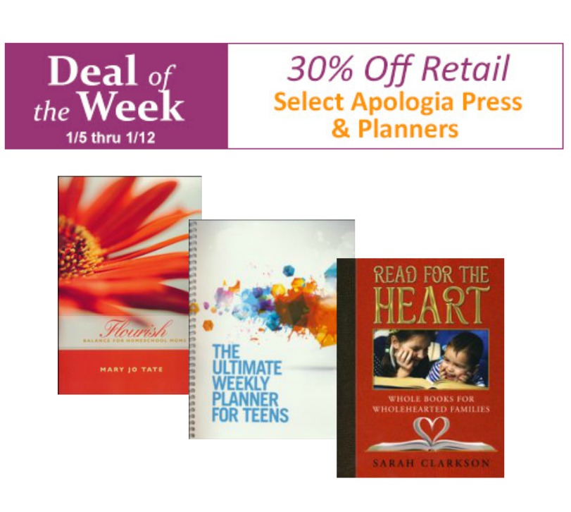 30% Off Apologia Planners & Books