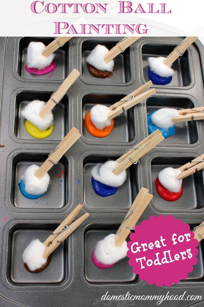 Cotton Ball Painting Kids Activity