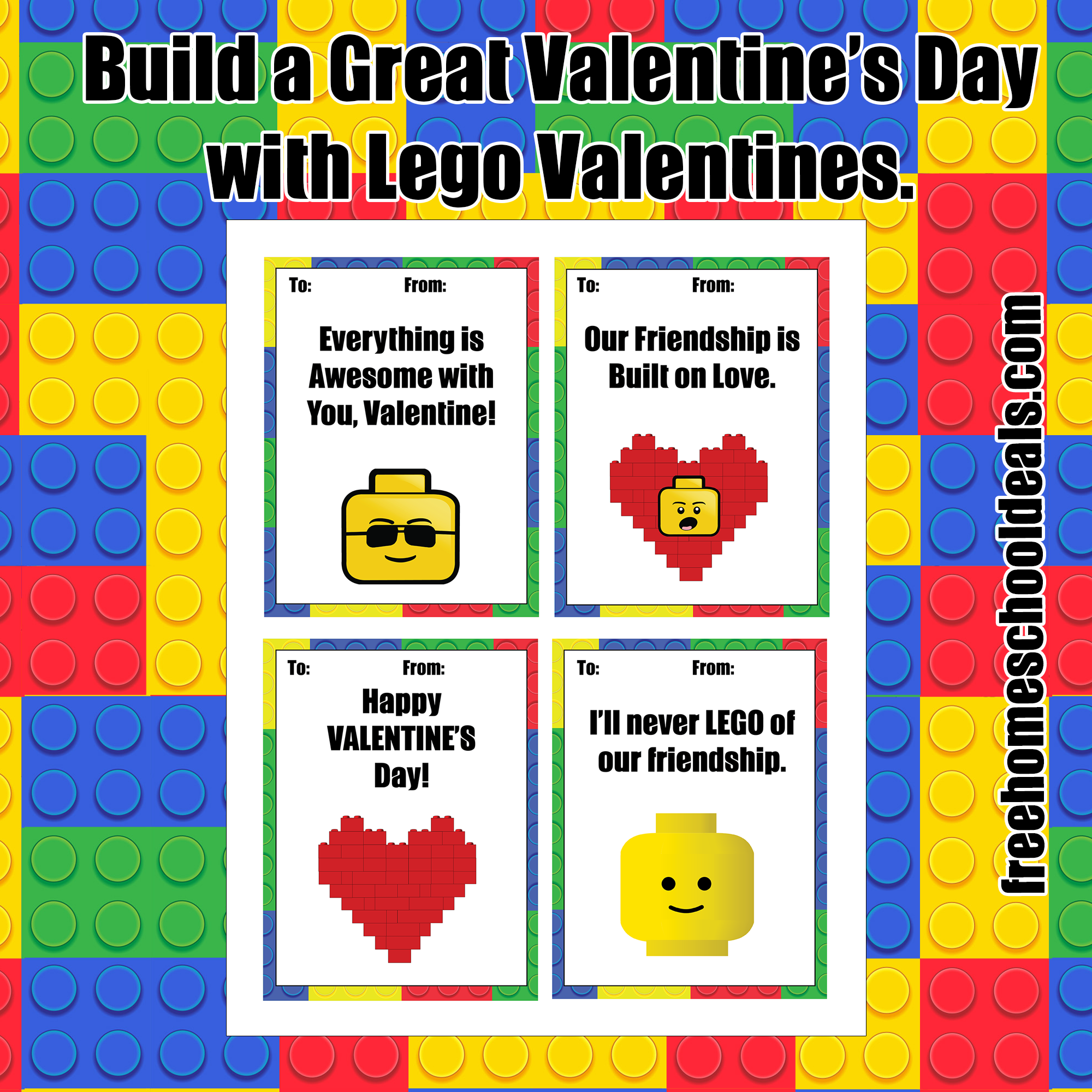 Free Printable LEGO Valentines