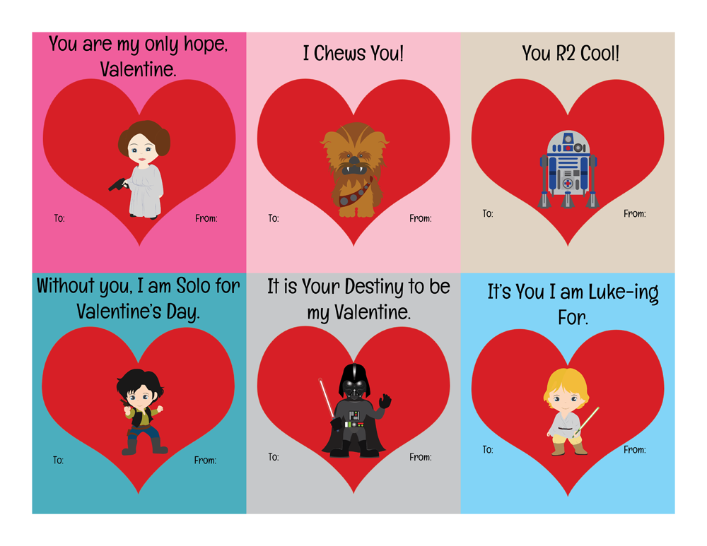 Free Printable Star Wars Valentines