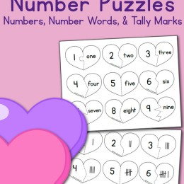 FREE VALENTINE’S HEART NUMBER PUZZLE CARDS (Instant Download!)