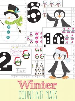 FREE Winter Counting Mats