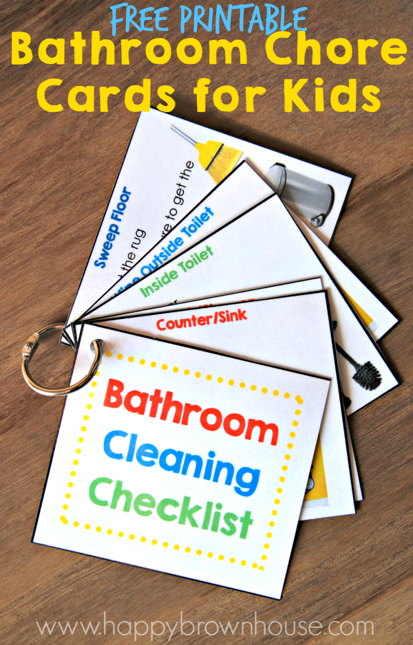 FREE Bathroom Chore List