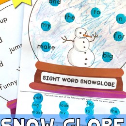 FREE Snow Globe Sight Word Activity