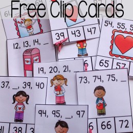 FREE Valentines Clip Cards