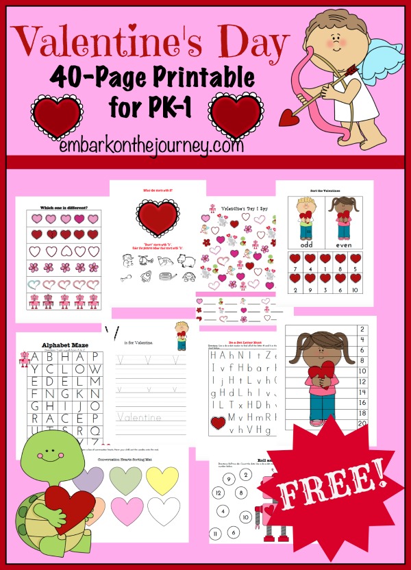 FREE PreK Valentines Pack