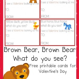 FREE Brown Bear Valentines